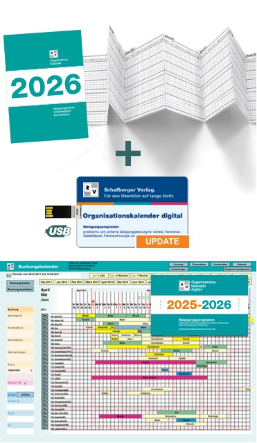 Abbildung von Organisationskalender 2026 Papier und digital
