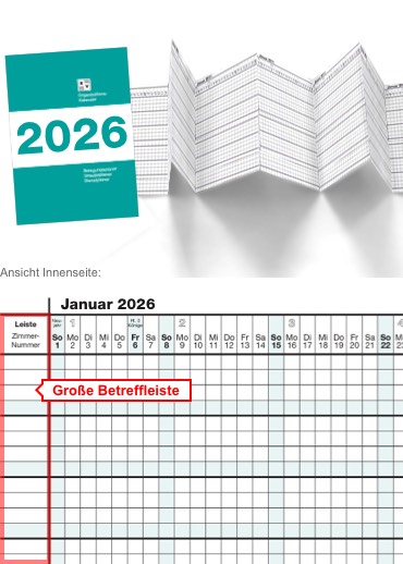 Abbildung von Organisationskalender 2026 Papier