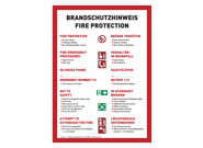 Abbildung von Brandschutzhinweis Aushang DIN A4